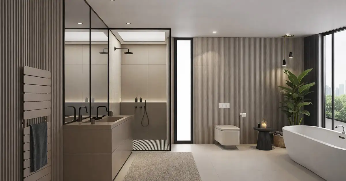 Cabin tắm kính slim frameless mang lại trải nghiệm thị giác nhẹ và tinh tế