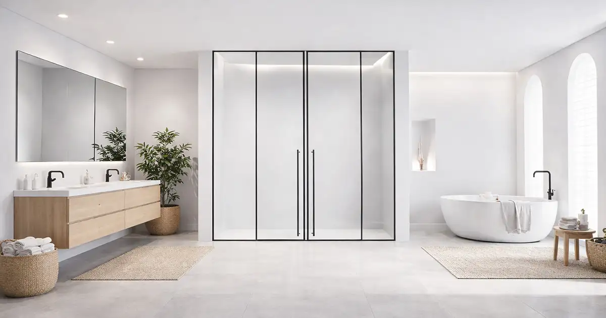 Các thiết kế cabin tắm kính như cửa mở quay, cửa lùa và slim ảnh hưởng trực tiếp đến thẩm mỹ, cấu hình kỹ thuật và chi phí, trong đó cabin slim yêu cầu độ hoàn thiện cao hơn.