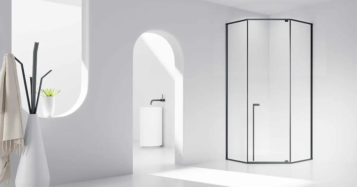 Mẫu cabin tắm kính slim phù hợp phong cách hiện đại và tối giản, giúp không gian phòng tắm liền mạch, thoáng và có chiều sâu thị giác.