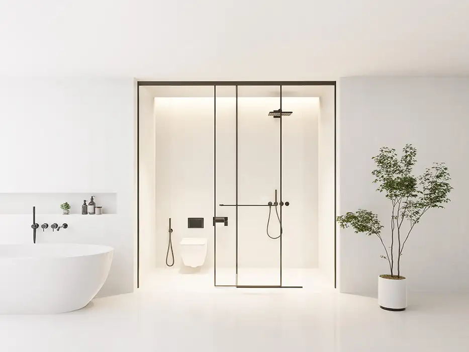 Cửa mở trượt đa vách, dáng chữ T