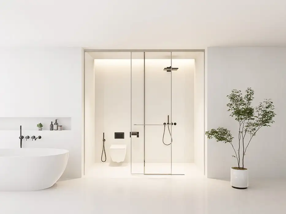 Cửa mở trượt đa vách, dáng chữ T