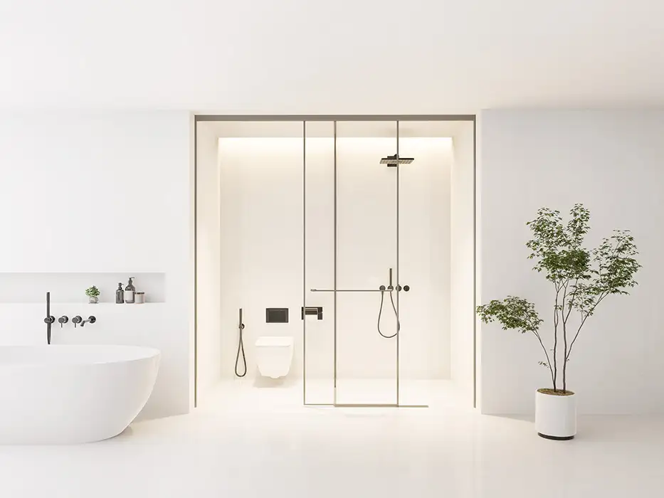 Cửa mở trượt đa vách, dáng chữ T