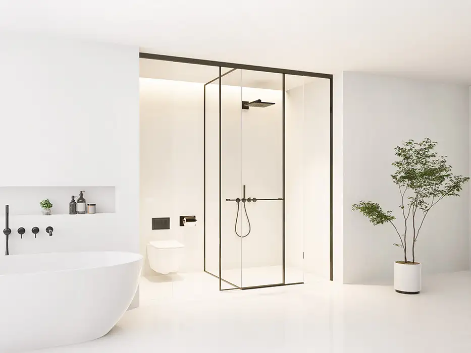 Cửa mở trượt đa vách, dáng chữ T