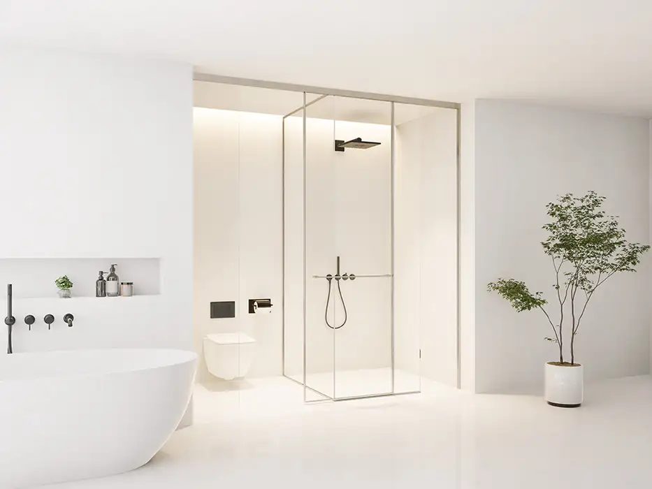 Cửa mở trượt đa vách, dáng chữ T