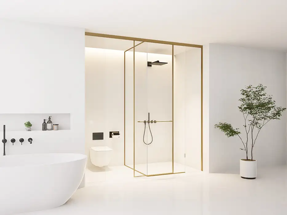 Cửa mở trượt đa vách, dáng chữ T