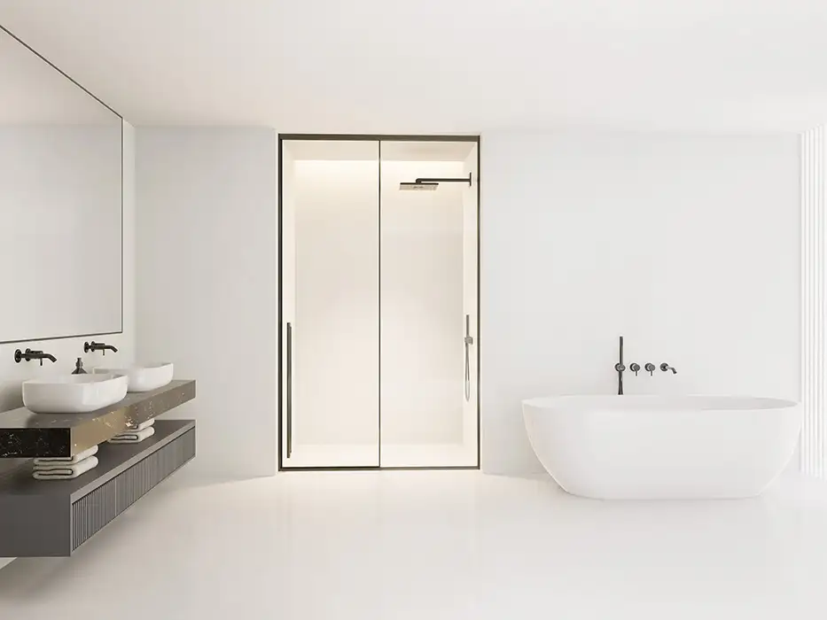 Cửa mở trượt 1 vách cố định