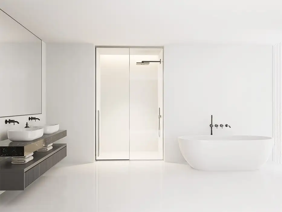 Cửa mở trượt 1 vách cố định