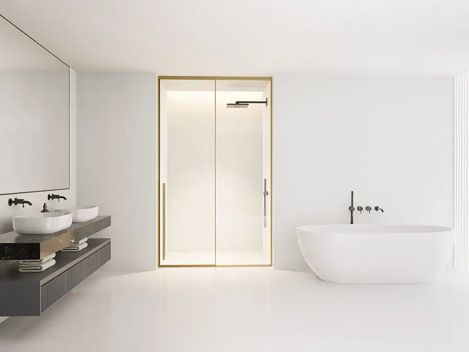 Cửa mở trượt 1 vách cố định