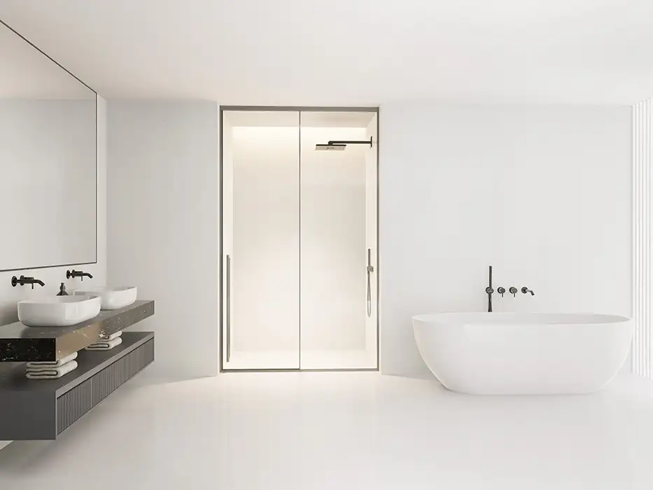 Cửa mở trượt 1 vách cố định