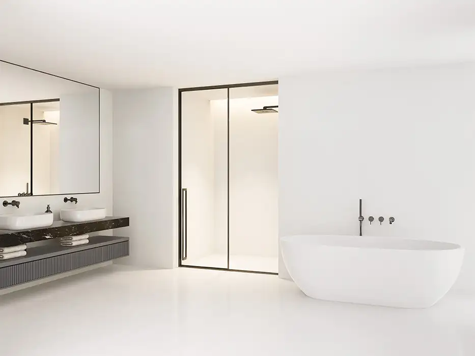 Cửa mở trượt 1 vách cố định