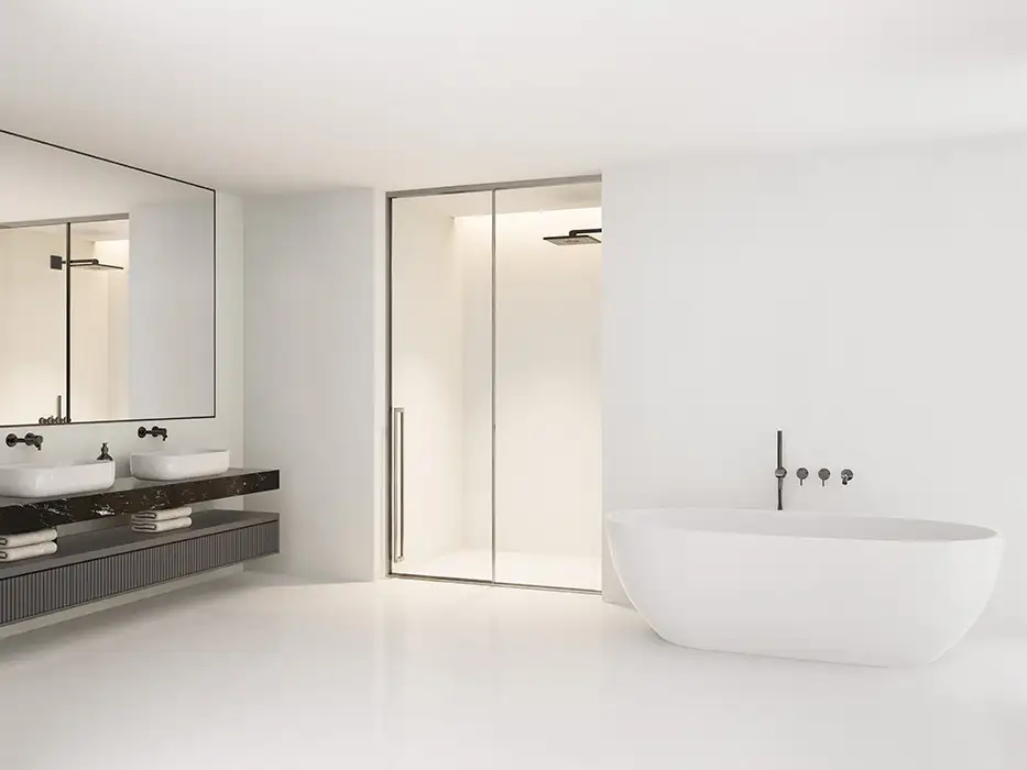 Cửa mở trượt 1 vách cố định