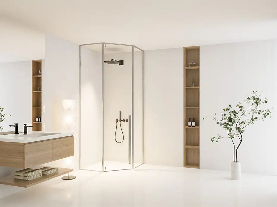 Cửa mở quay Pivot – Bản lề nổi