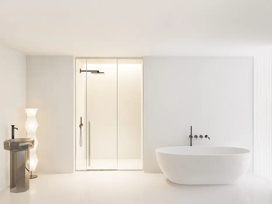 Cửa mở trượt – 1 cánh mở trượt & 2 vách cố định