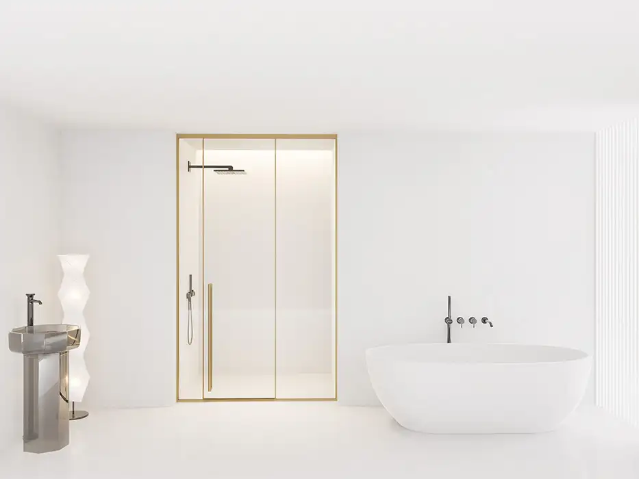 Cửa mở trượt – 1 cánh mở trượt & 2 vách cố định