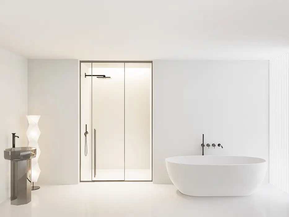 Cửa mở trượt – 1 cánh mở trượt & 2 vách cố định