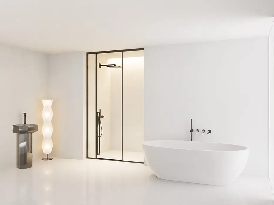 Cửa mở trượt – 1 cánh mở trượt & 2 vách cố định