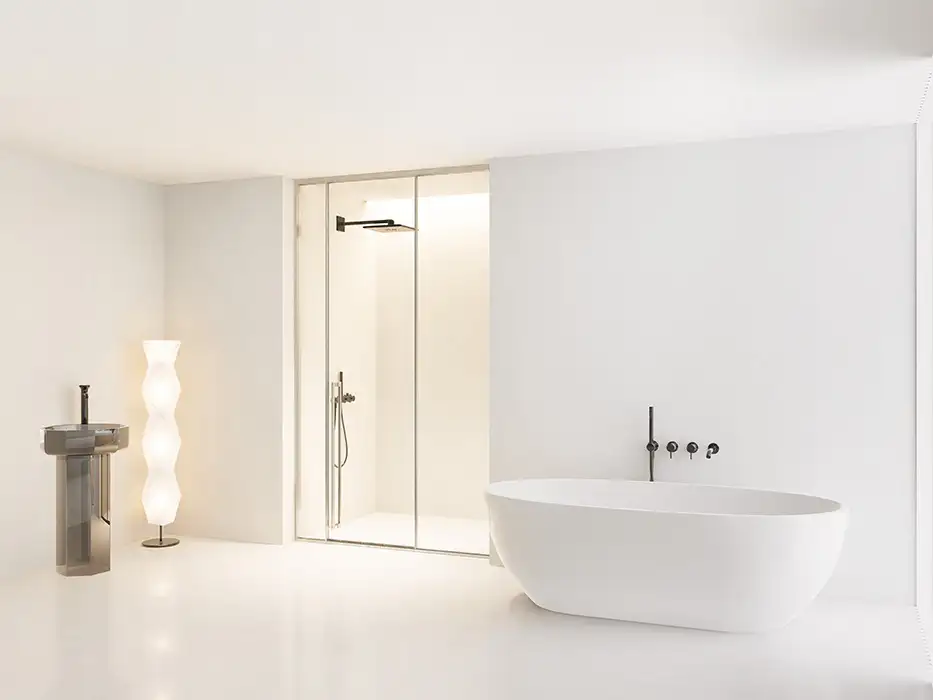 Cửa mở trượt – 1 cánh mở trượt & 2 vách cố định