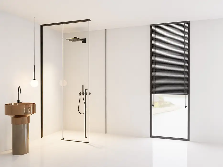 Cửa mở trượt 2 vách cố định