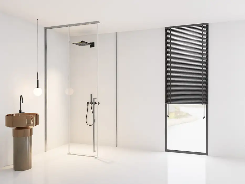 Cửa mở trượt 2 vách cố định