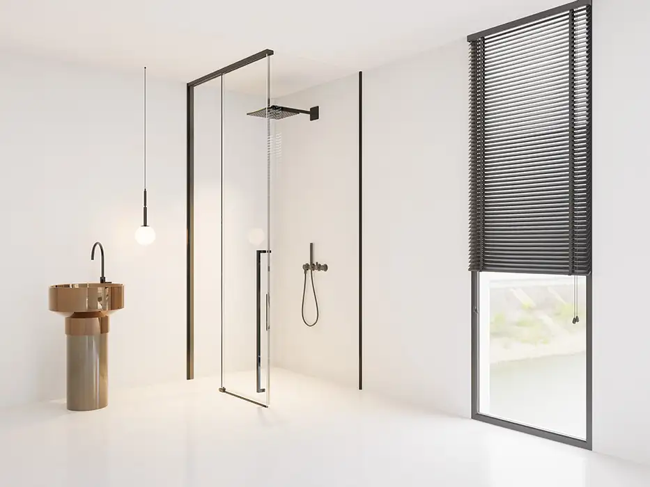 Cửa mở trượt 2 vách cố định