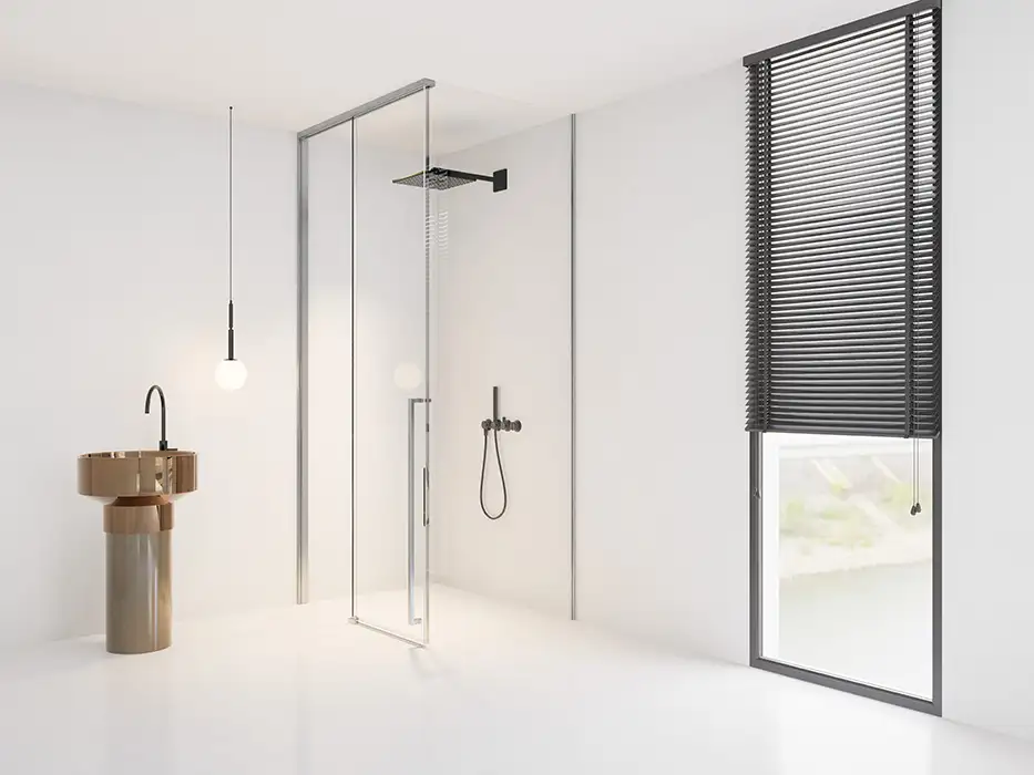 Cửa mở trượt 2 vách cố định