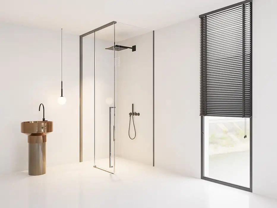 Cửa mở trượt 2 vách cố định